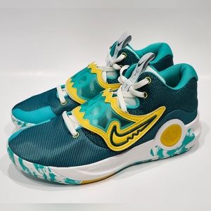 KD Trey 5 X Basketball Clear Jade/Geode Teal/Sail/Vivid Sulfur DD9538 300 Sz 13